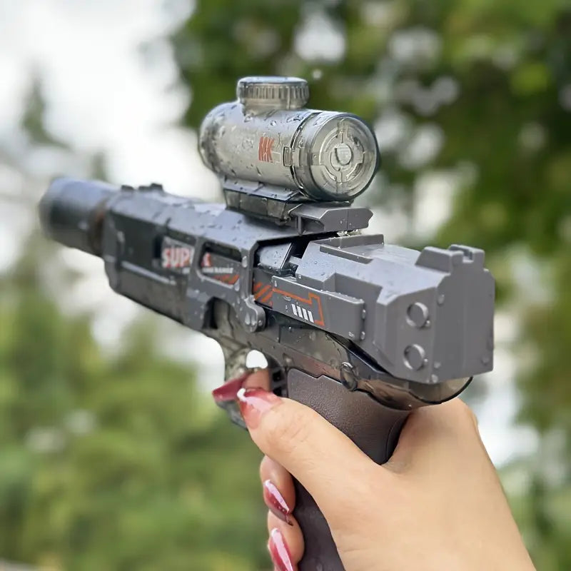 Electric Water Gun with Flame Light Effect with Large Capacity Drum