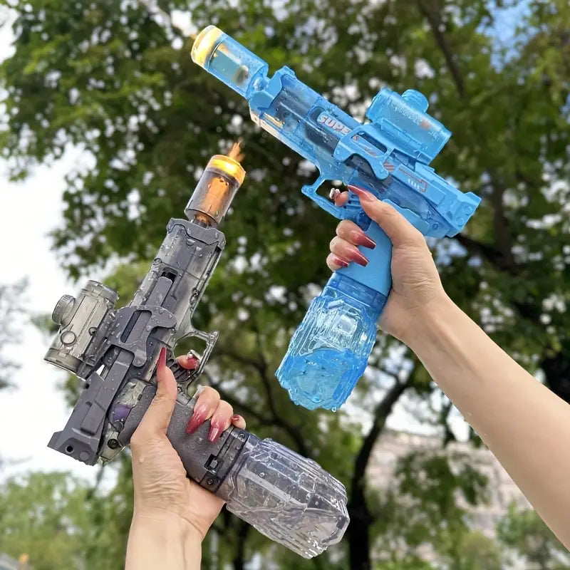 Electric Water Gun with Flame Light Effect with Large Capacity Drum
