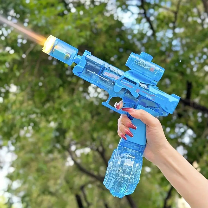 Electric Water Gun with Flame Light Effect with Large Capacity Drum