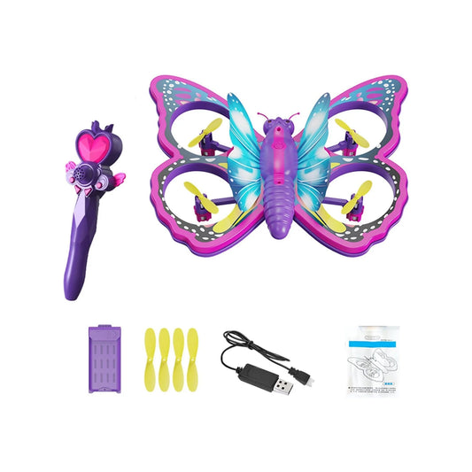 Butterfly Drone for Kids - LED Lights, Altitude Hold, Headless Mode, and 360° Flip RC Quadcopter