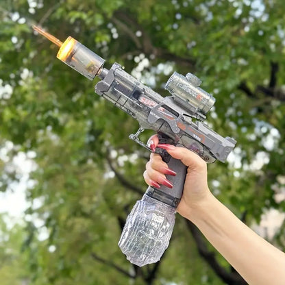 Electric Water Gun with Flame Light Effect with Large Capacity Drum