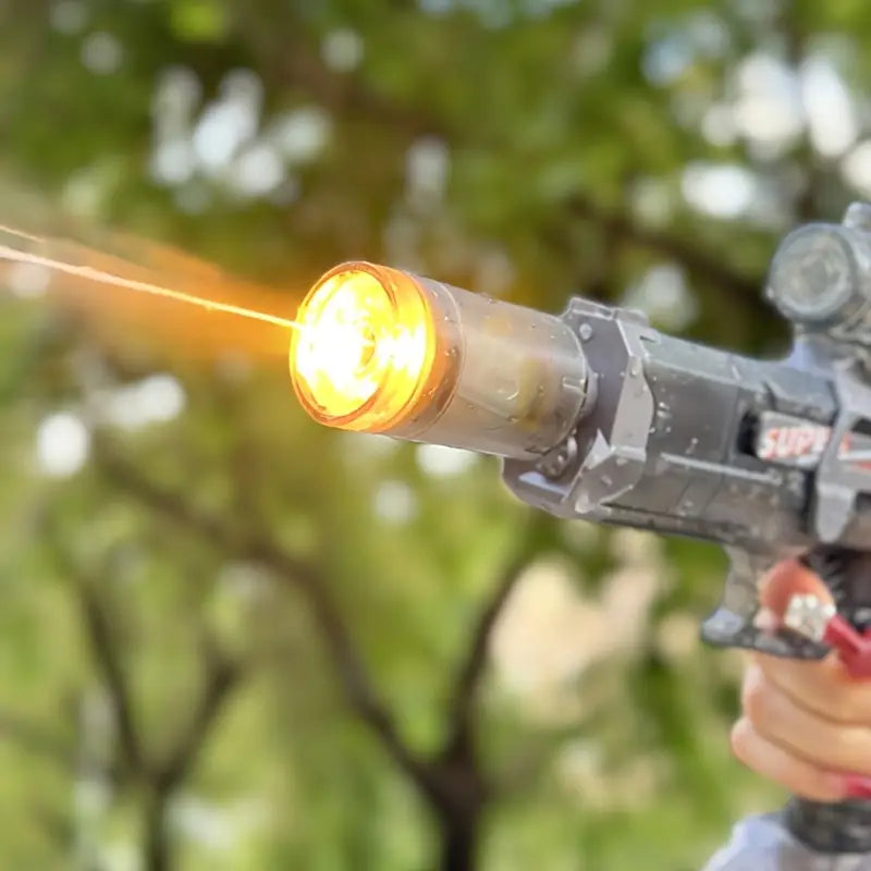 Electric Water Gun with Flame Light Effect with Large Capacity Drum
